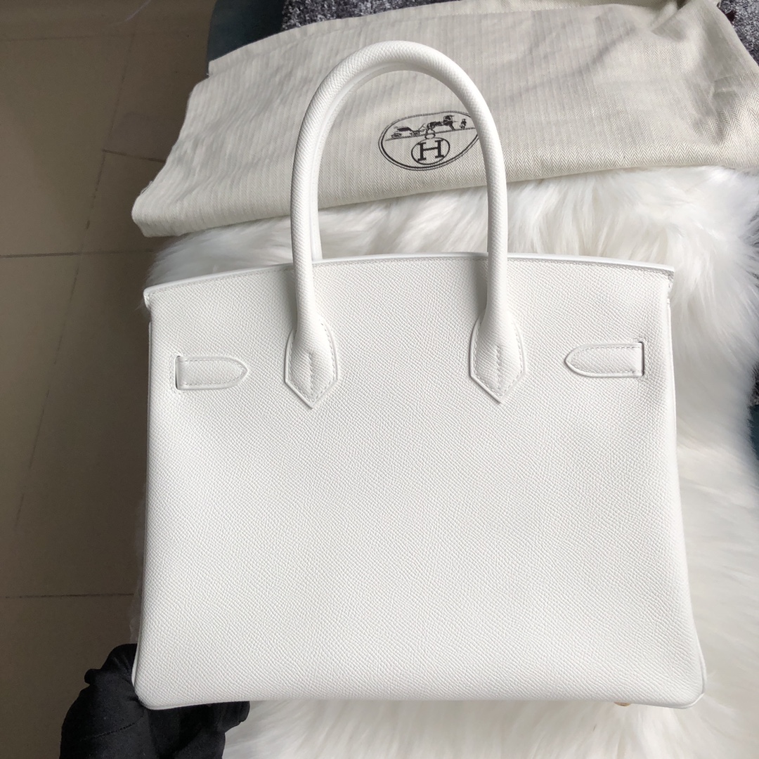 에르메스 버킨백30 화이트 금장 앱송